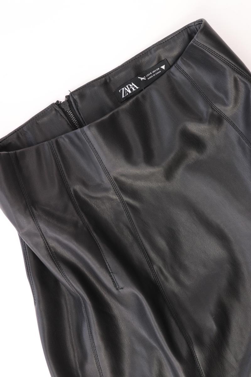 Zara Kunstlederrock Gr. S schwarz