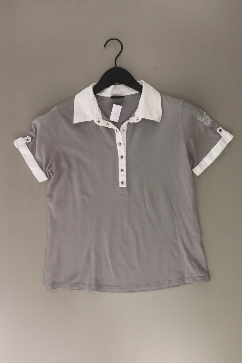 Bogner Poloshirt Gr. 40 Kurzarm grau aus Baumwolle