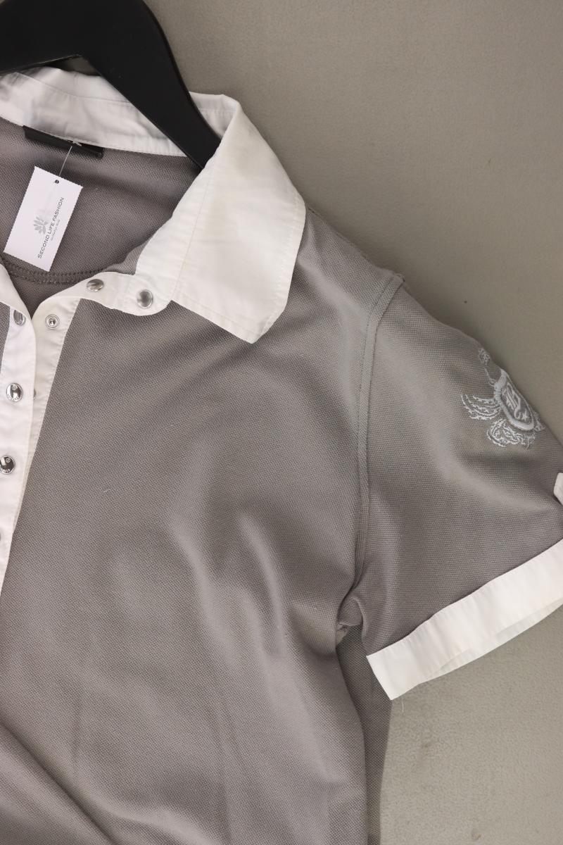 Bogner Poloshirt Gr. 40 Kurzarm grau aus Baumwolle