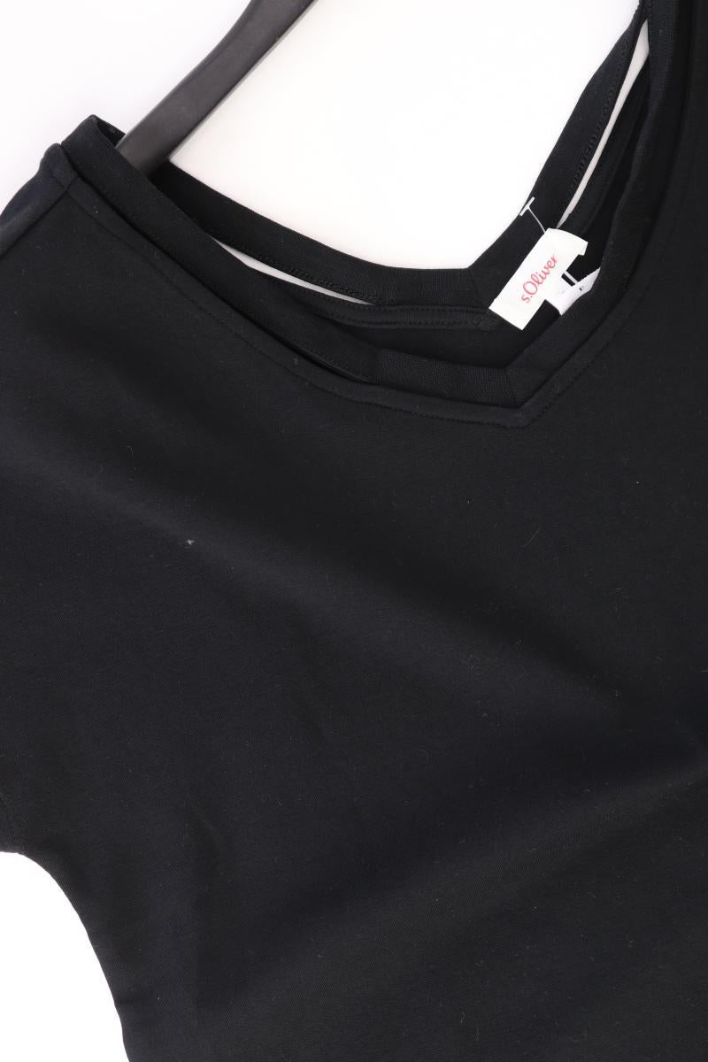 s.Oliver T-Shirt Gr. 36 Kurzarm schwarz aus Baumwolle