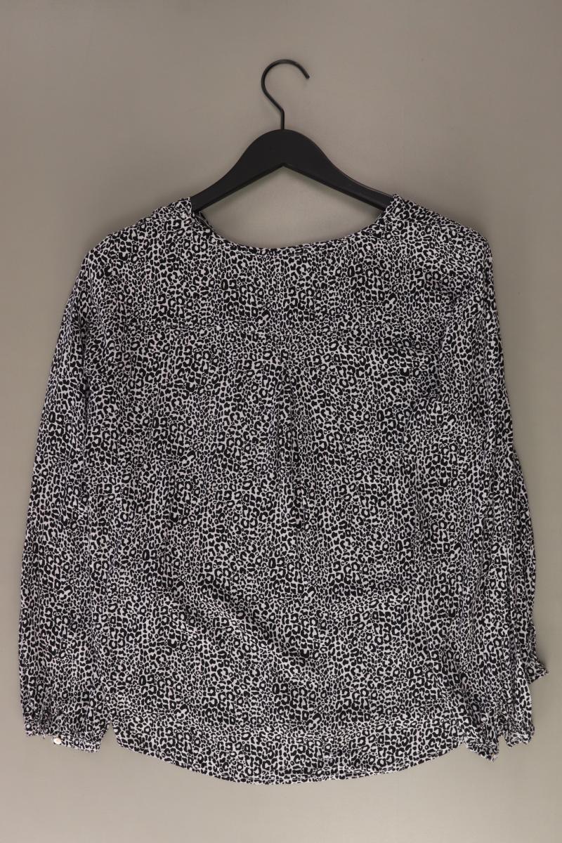 Esprit Langarmbluse Gr. 40 mit Tierdruck schwarz aus Viskose