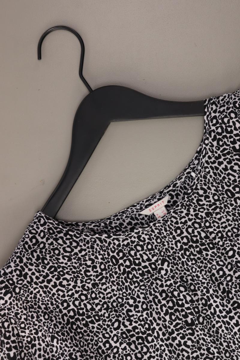 Esprit Langarmbluse Gr. 40 mit Tierdruck schwarz aus Viskose