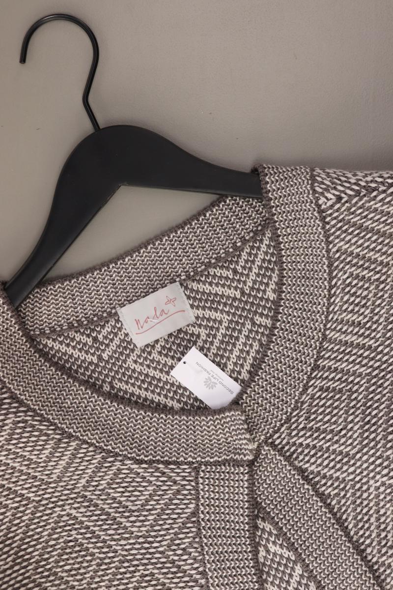 Nala Strickjacke Gr. 46 Langarm grau aus Baumwolle