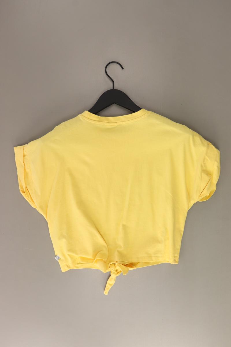 QS by s.Oliver Cropped Shirt Gr. XS Kurzarm gelb aus Baumwolle