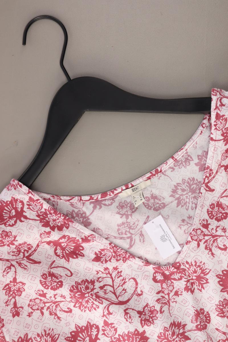 edc by Esprit Kurzarmbluse Gr. L mit Blumenmuster rosa aus Viskose