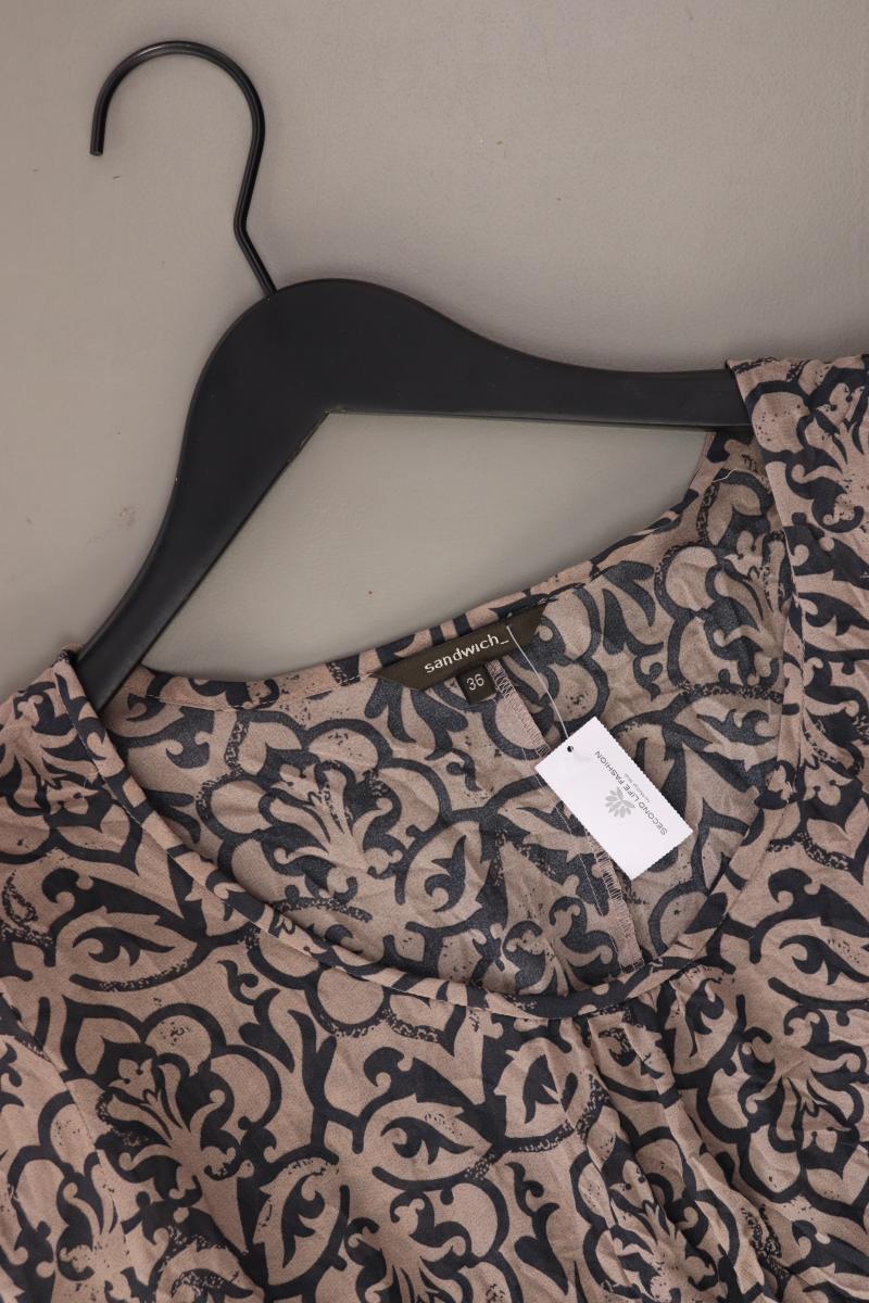 Sandwich_ Kurzarmbluse Gr. 36 braun aus Polyester