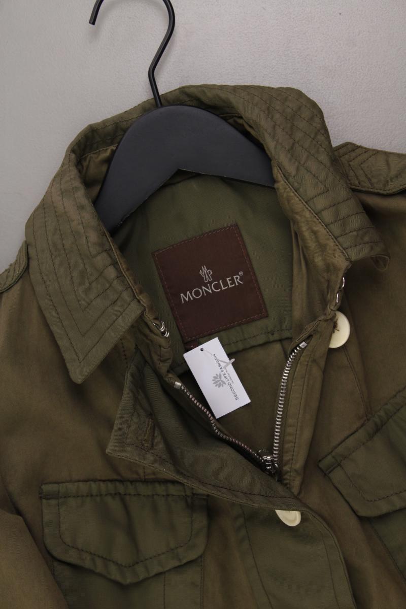 Moncler Übergangsjacke Gr. 34 olivgrün aus Baumwolle