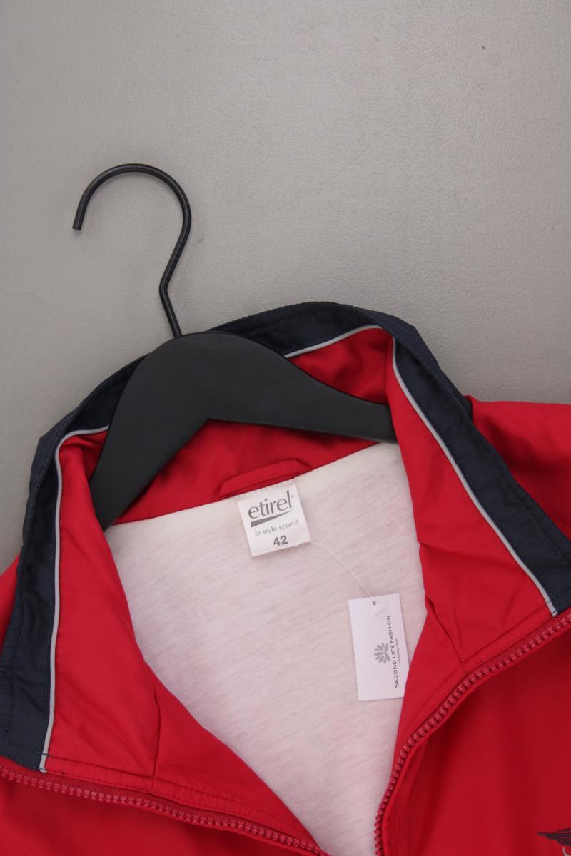 etirel Sportjacke Gr. 42 Vintage rot aus Polyester