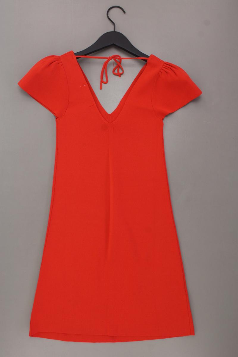 Mango Kurzarmkleid Gr. XS neuwertig orange aus Viskose