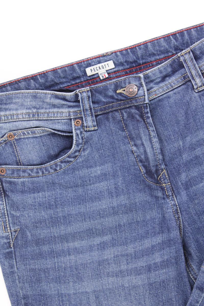 PECKOTT Boot Cut Jeans Gr. 40/L34 blau aus Baumwolle