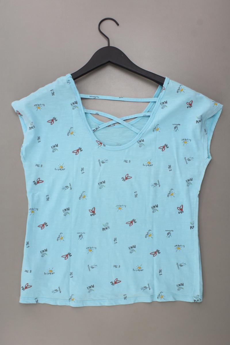 edc by Esprit Printshirt Gr. S Kurzarm türkis aus Baumwolle