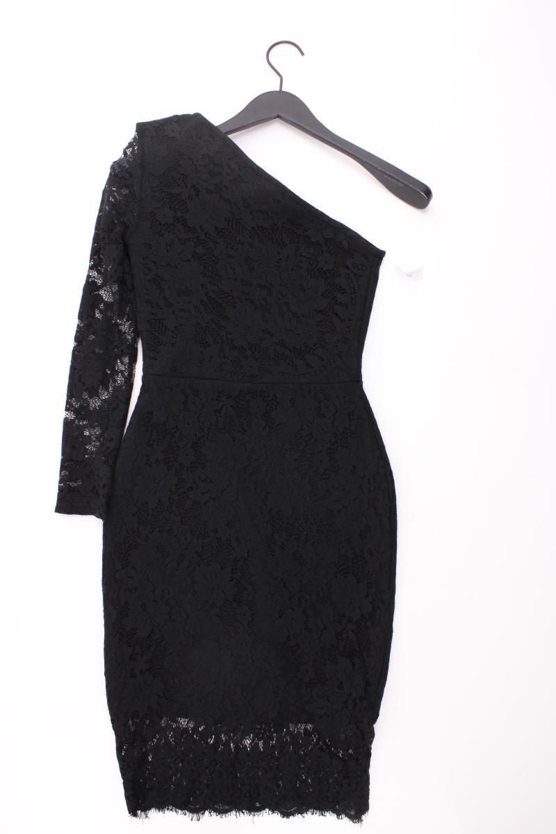 One-Shoulder-Kleid Gr. XS Langarm schwarz aus Polyester