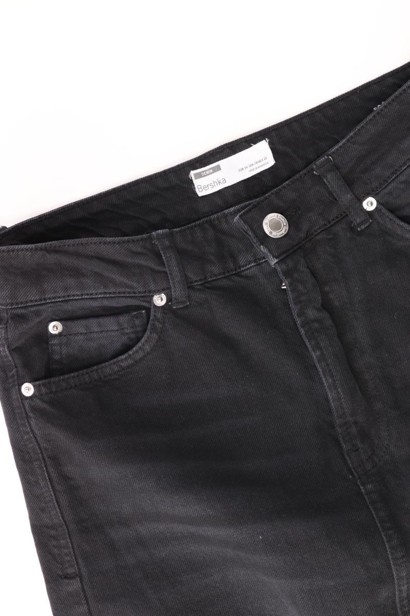 Bershka Jeansrock Gr. 36 schwarz aus Baumwolle