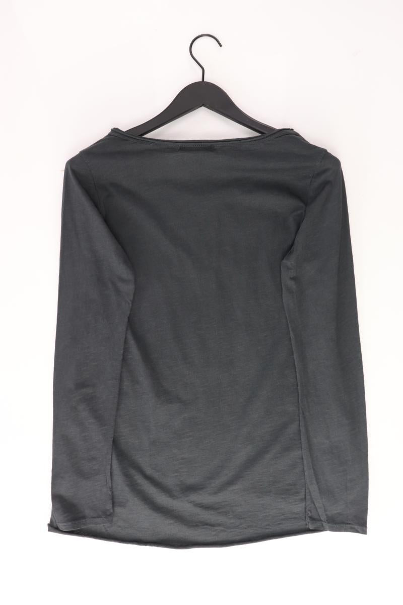 Your & Self Langarmshirt Peacezeichen Gr. M mit Pailletten grau