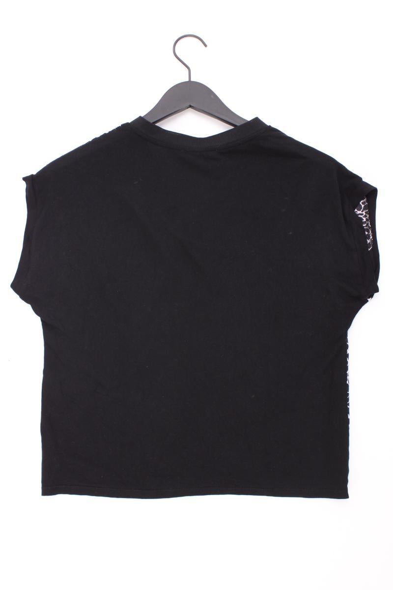Esprit Kurzarmbluse Gr. M schwarz aus Viskose