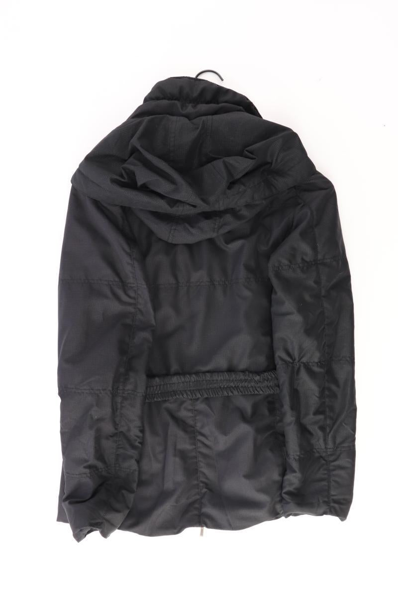 Kenny S. Lange Jacke Gr. 38 mit Gürtel schwarz aus Polyester