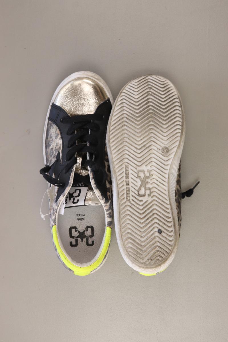 Echtledersneaker Gr. 37 mit Tierdruck mehrfarbig