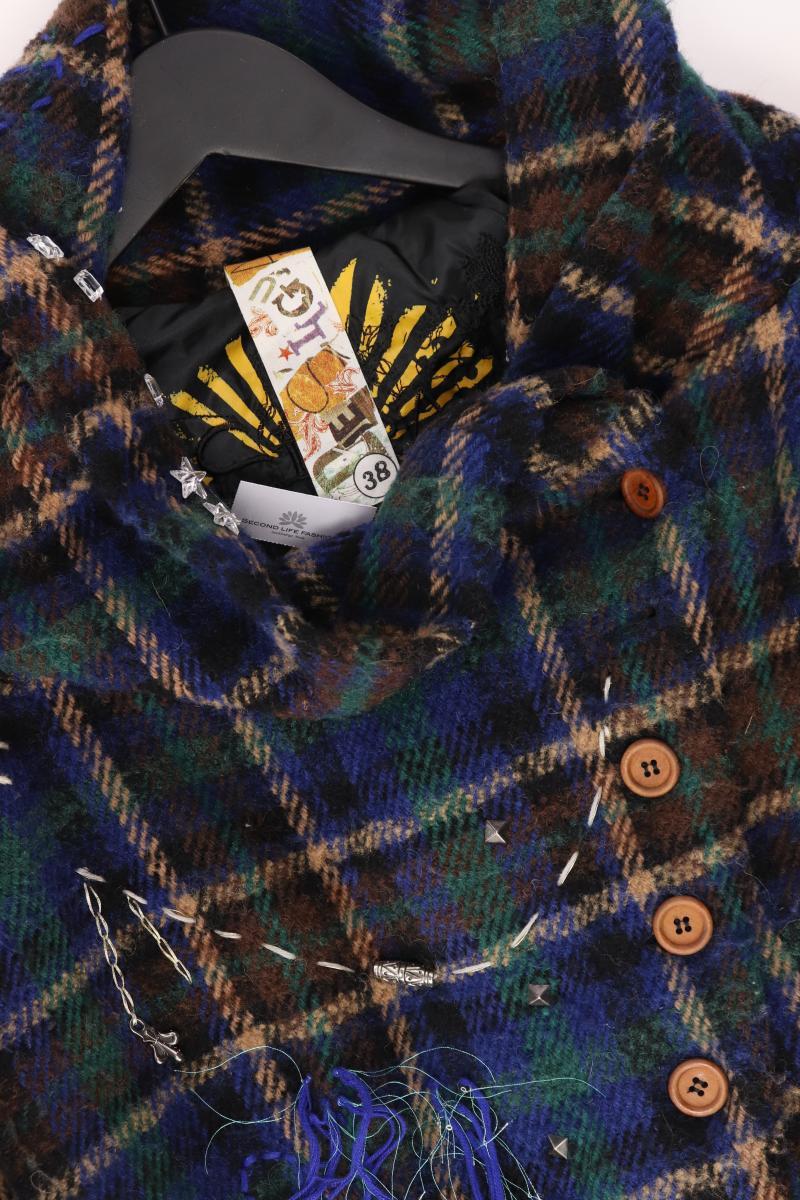 Desigual Wolljacke Gr. 38 kariert mehrfarbig