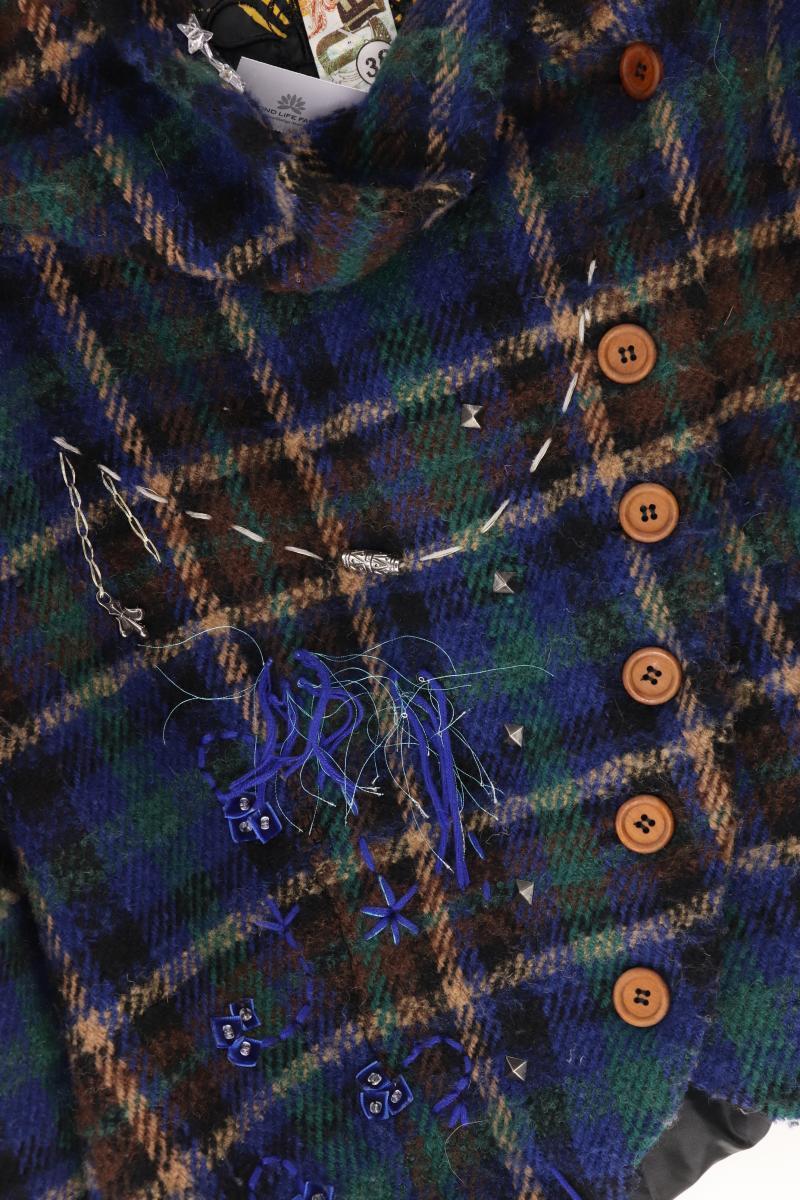 Desigual Wolljacke Gr. 38 kariert mehrfarbig