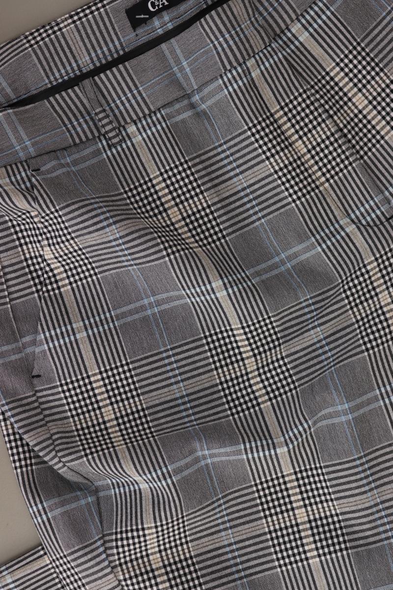 C&A Hose Gr. 46 kariert grau aus Polyester