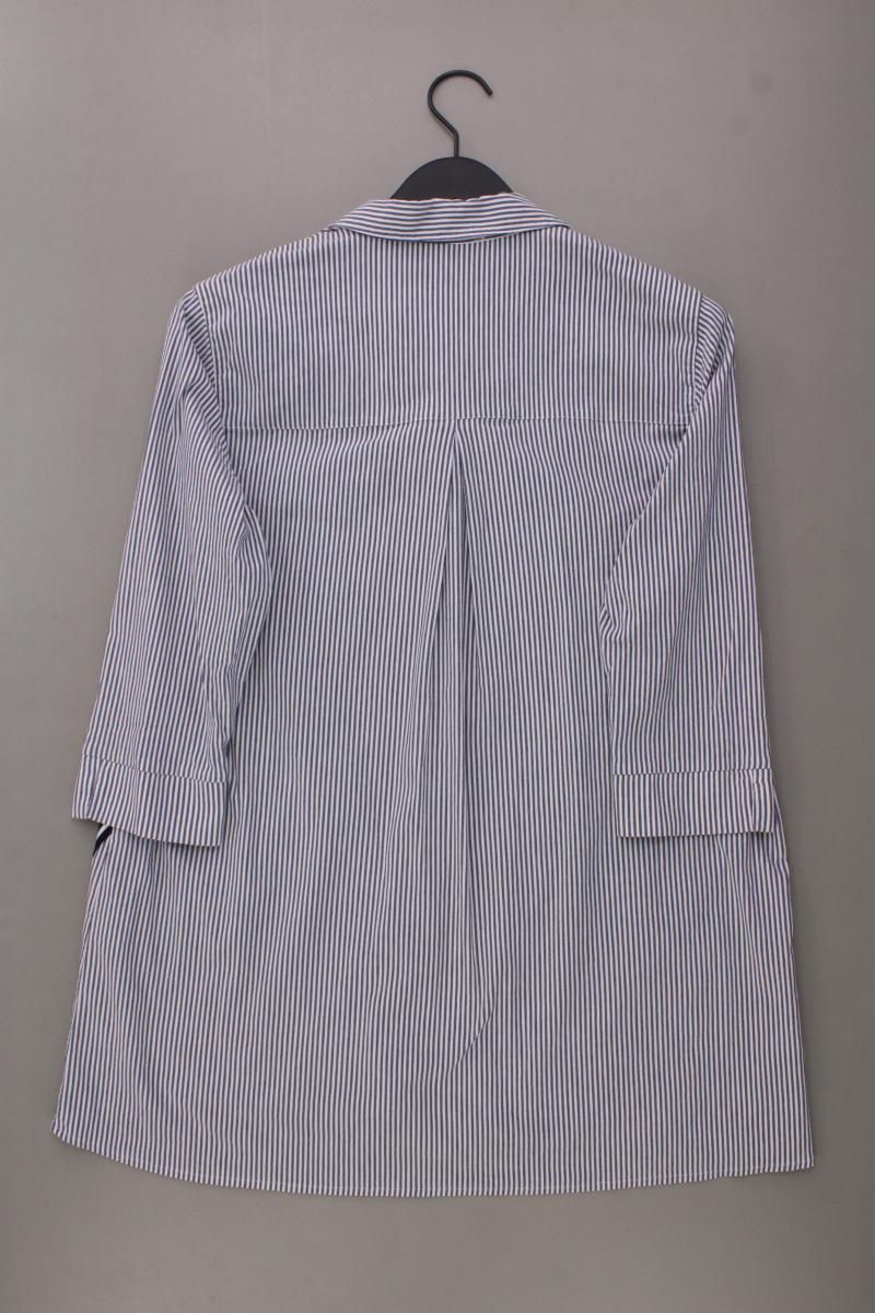 Betty & Co. Oversize-Bluse Gr. 40 gestreift 3/4 Ärmel grau aus Baumwolle