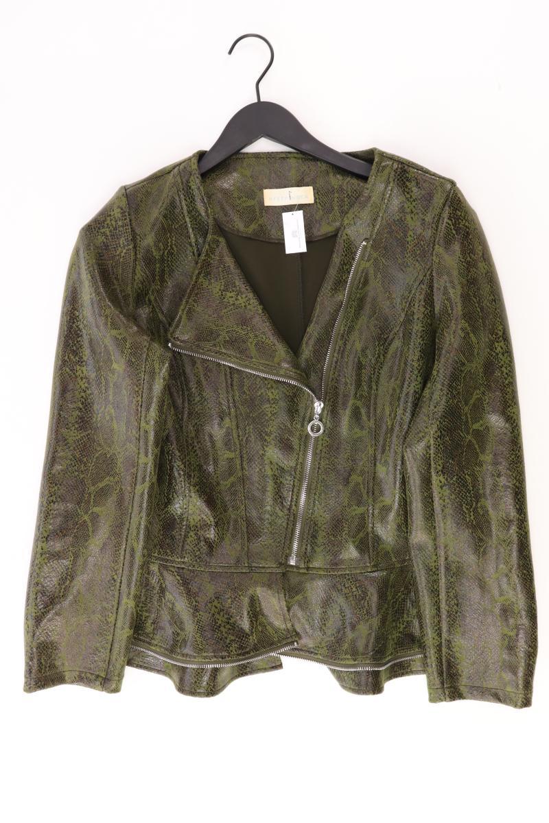 Pfeffinger Übergangsjacke Gr. 38 mit Tierdruck olivgrün aus Polyester