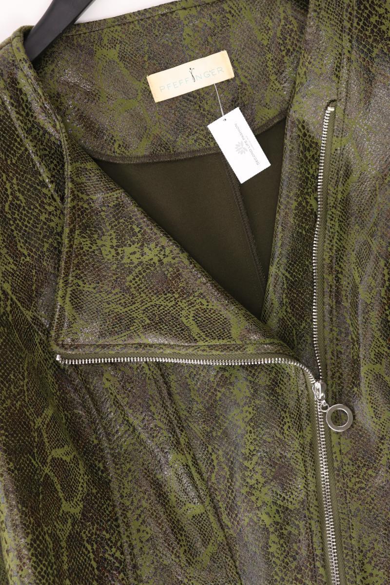 Pfeffinger Übergangsjacke Gr. 38 mit Tierdruck olivgrün aus Polyester