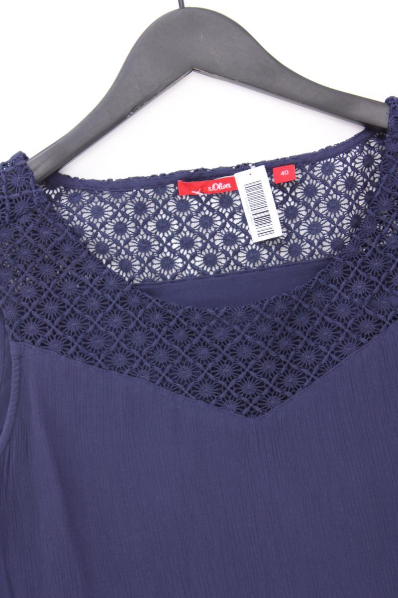 s.Oliver Ärmellose Bluse Gr. 40 blau aus Viskose
