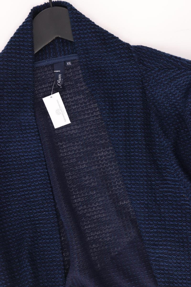 s.Oliver Strickjacke Gr. XXL Langarm blau aus Polyacryl