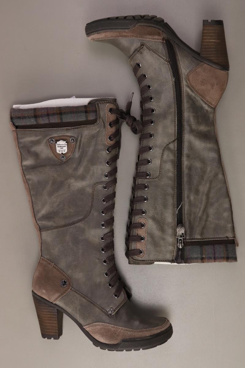 Tamaris High-Heel Stiefel Gr. 37 neuwertig grau