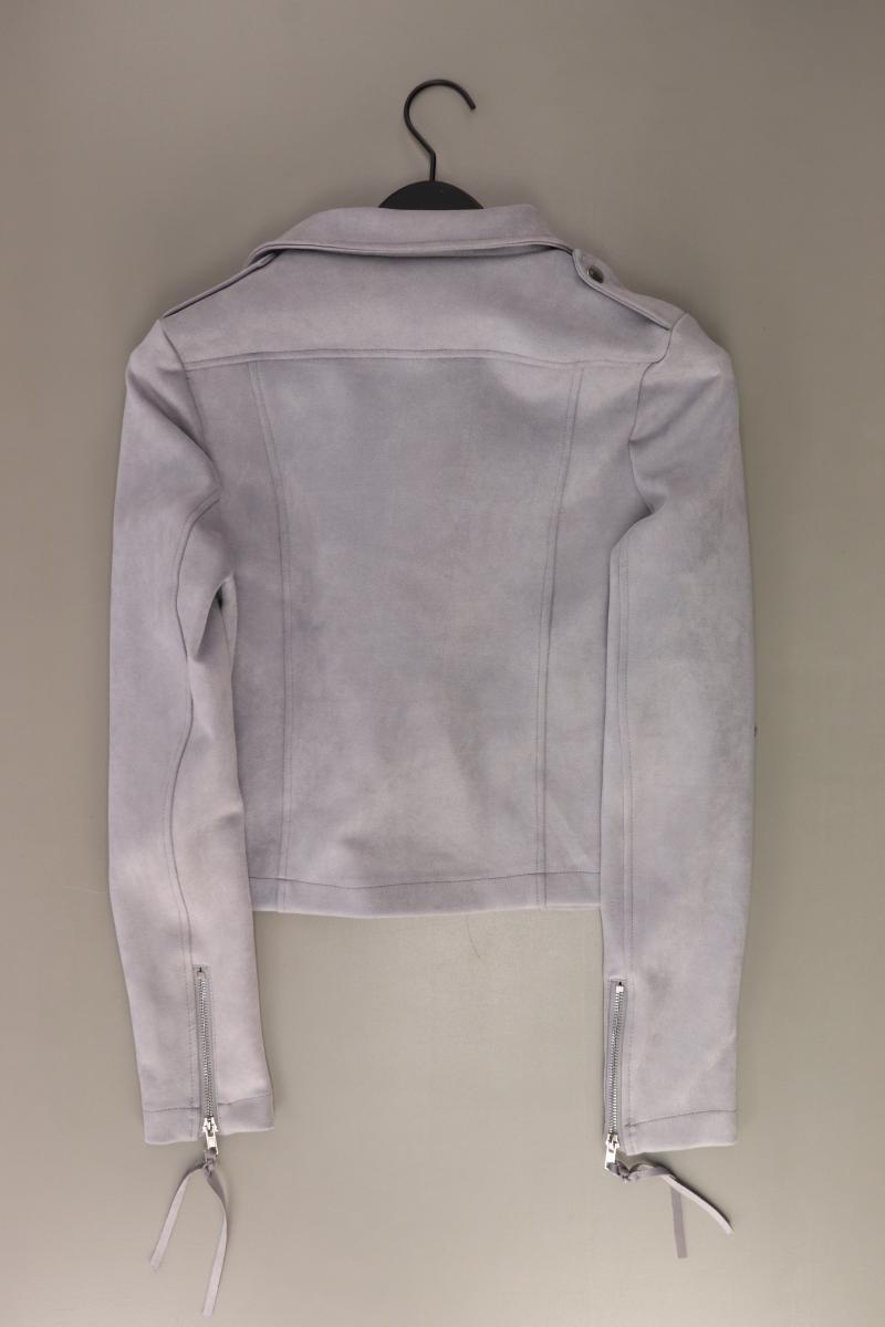 MISSGUIDED Bikerjacke Gr. 38 grau aus Polyester