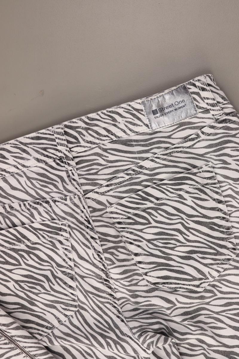 Street One Hose mit Zebramuster Gr. W27 mit Tierdruck grau