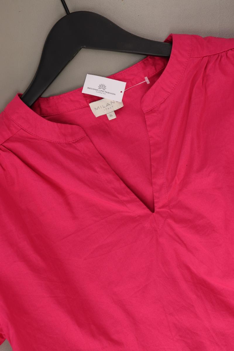 Milano Italy Oversize-Bluse Gr. 36 3/4 Ärmel pink aus Baumwolle