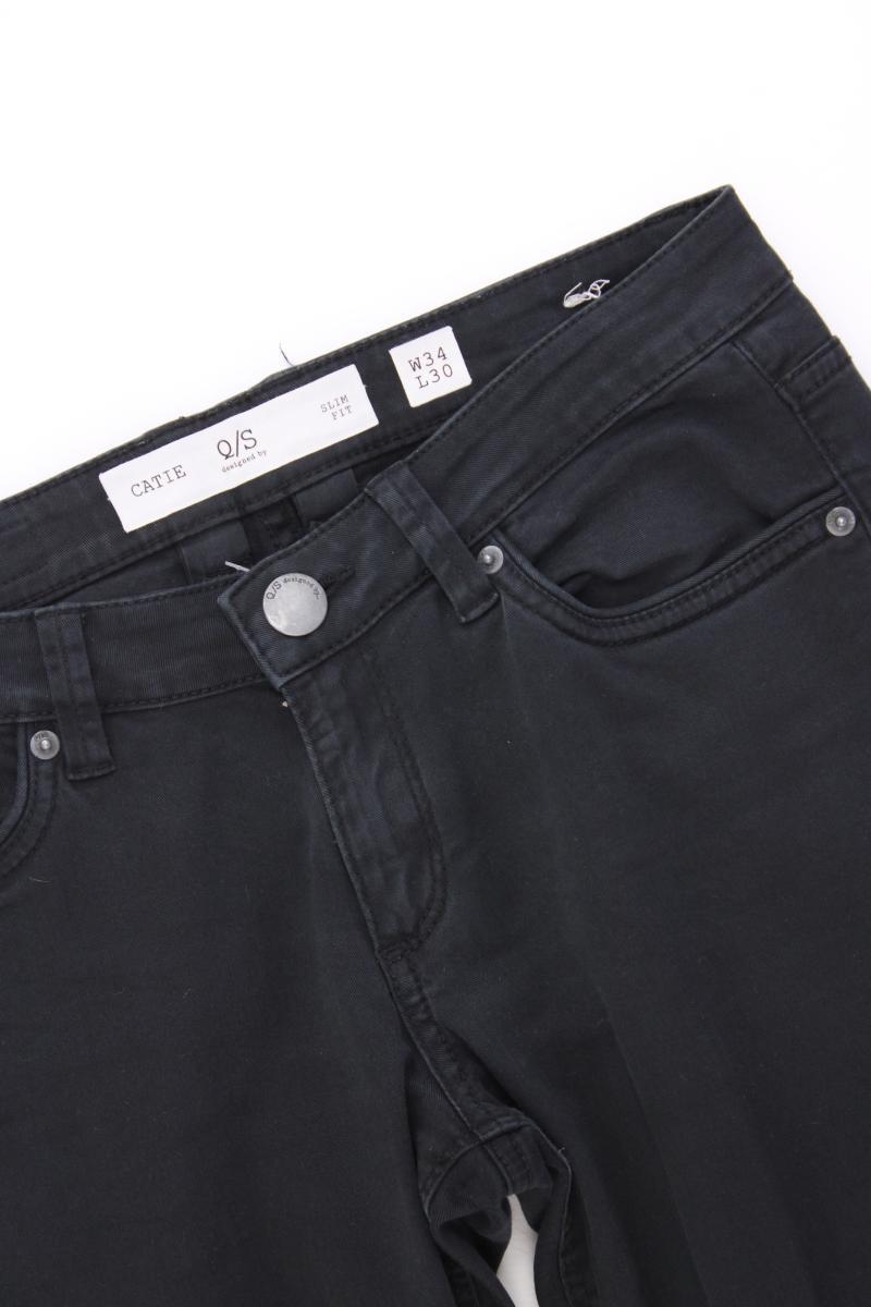 QS by s.Oliver Five-Pocket-Hose Gr. 34/L30 Modell Catie schwarz aus Baumwolle