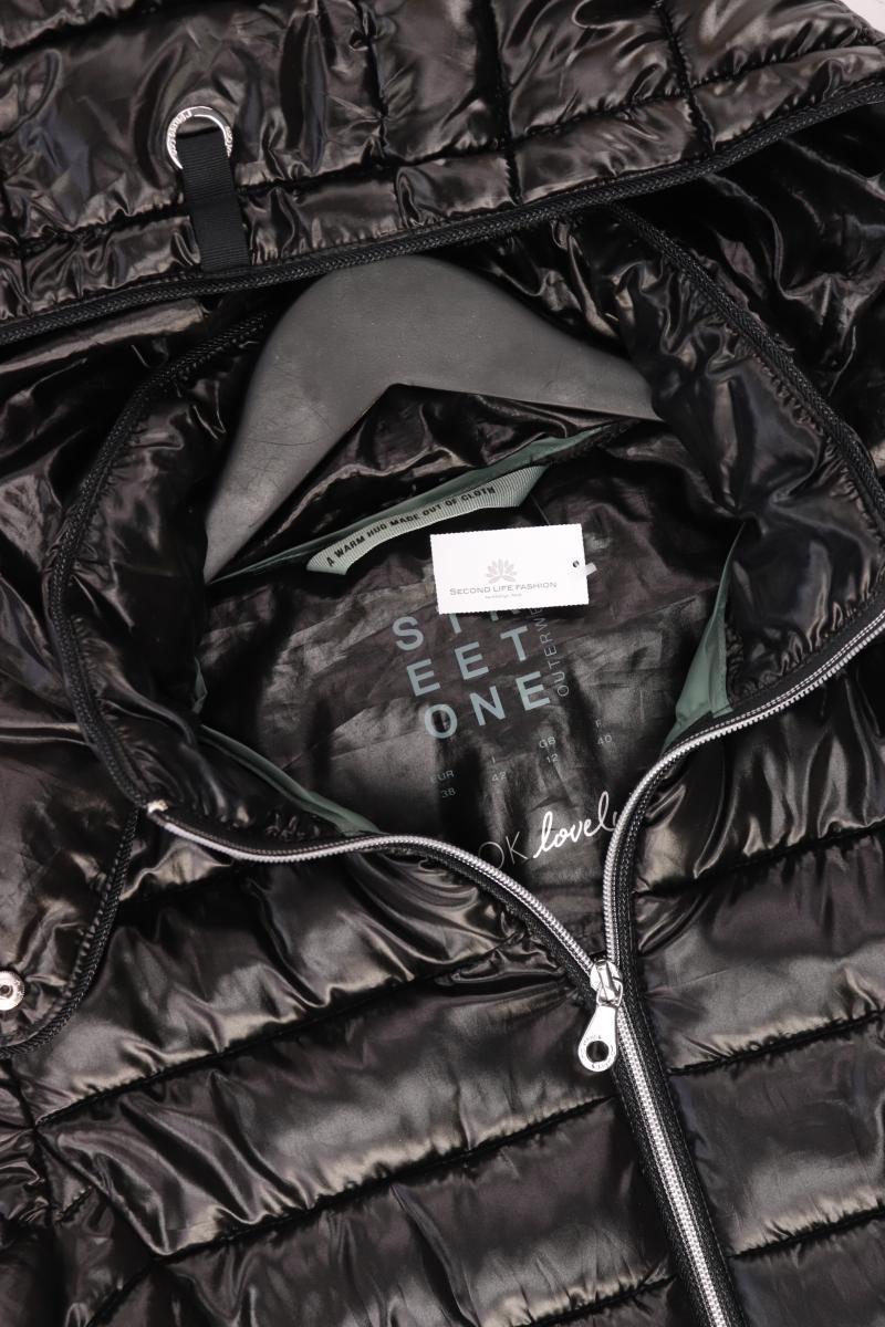 Street One Steppjacke Gr. 38 neuwertig schwarz aus Polyester