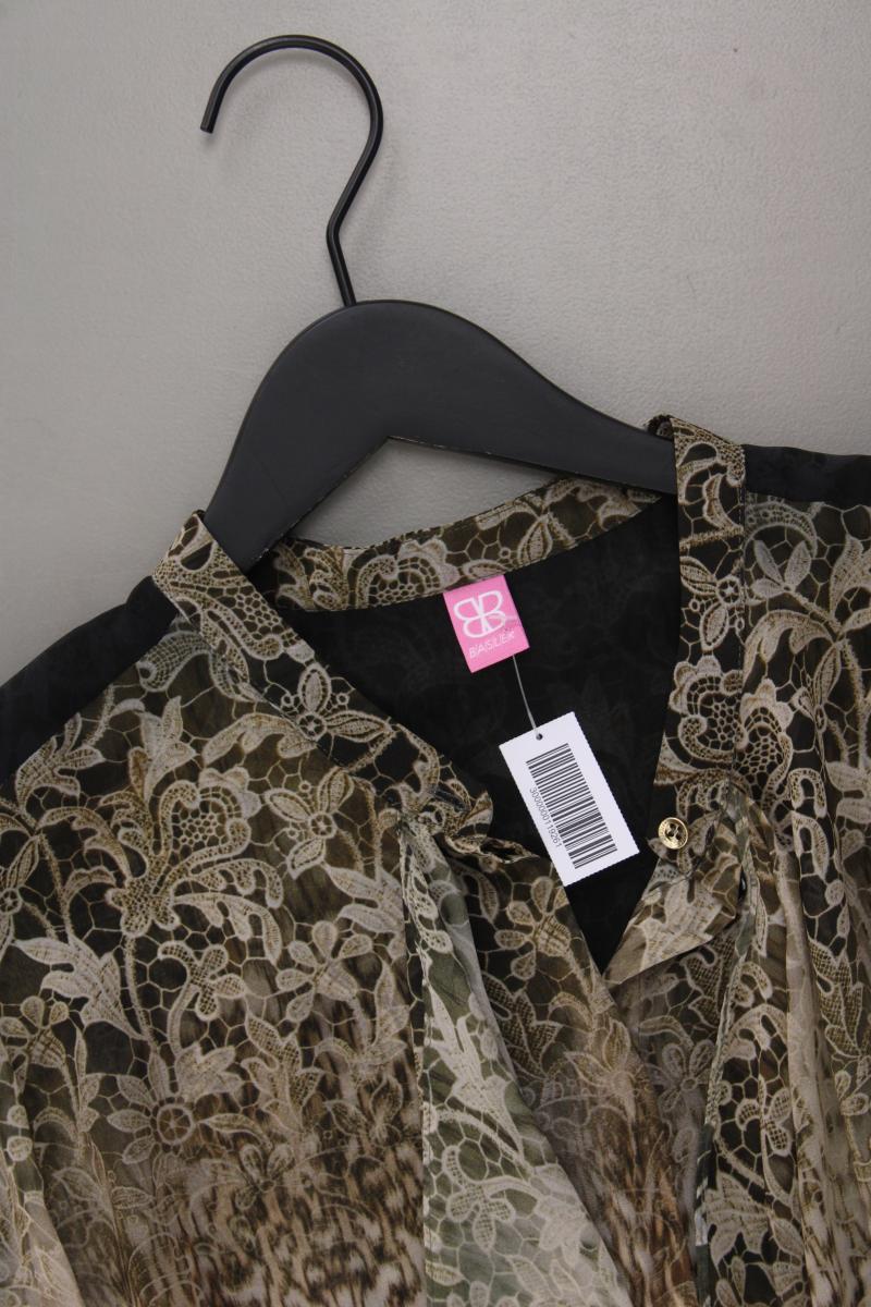Basler Langarmbluse Gr. 40 mit Tierdruck neuwertig braun aus Polyester