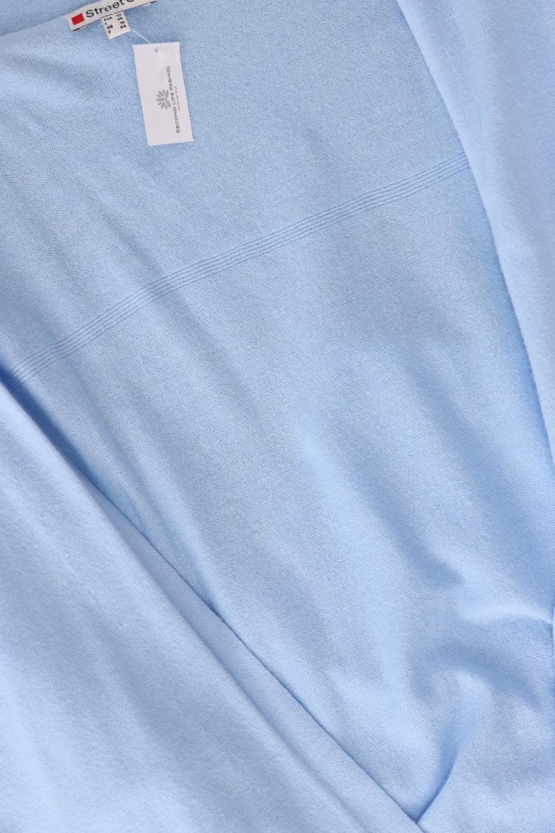Street One Strickjacke Gr. 42 3/4 Ärmel blau aus Viskose