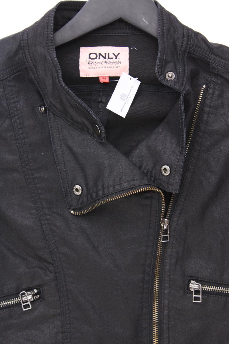 Only Übergangsjacke Gr. 34 schwarz aus Baumwolle