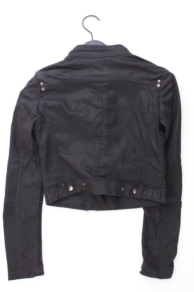 Only Übergangsjacke Gr. 34 schwarz aus Baumwolle