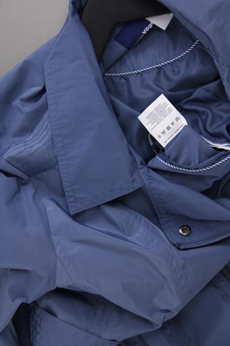 Vögele Übergangsmantel Gr. 48 mit Gürtel blau aus Polyester