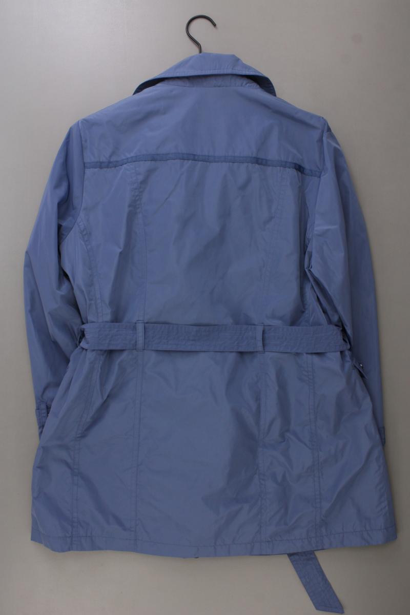 Vögele Übergangsmantel Gr. 48 mit Gürtel blau aus Polyester
