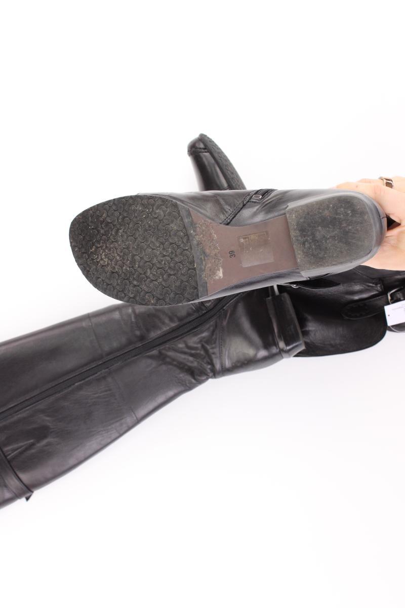 Absatzstiefel Gr. 39 schwarz aus Leder