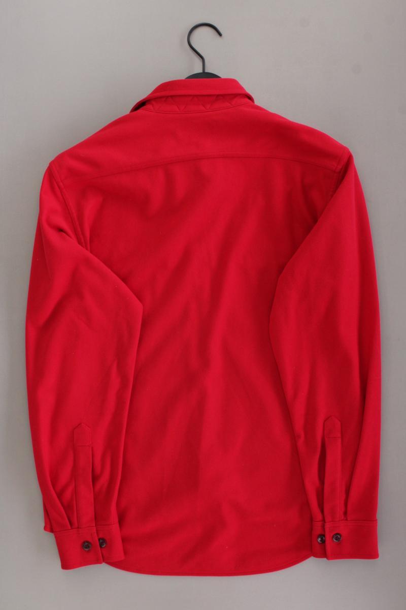 Lands' End Langarmhemd für Herren Gr. M rot aus Polyester