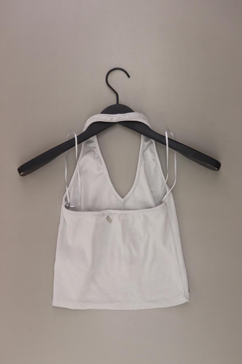 Pull&Bear Neckholdertop Gr. M grau aus Baumwolle