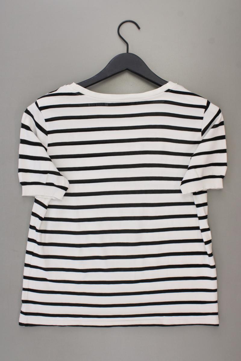 comma, Ringelshirt Gr. 42 gestreift Kurzarm creme aus Baumwolle