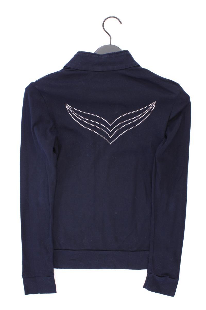 trigema Regular Cardigan Gr. S Langarm blau aus Baumwolle