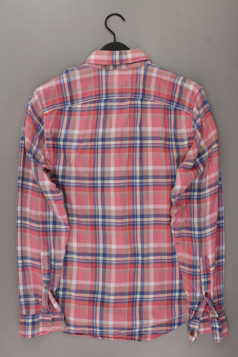 Abercrombie & Fitch Langarmhemd Muscle Fit für Herren Gr. L kariert rosa