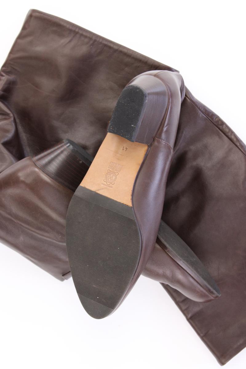 Absatzstiefel Gr. 41 braun aus Leder