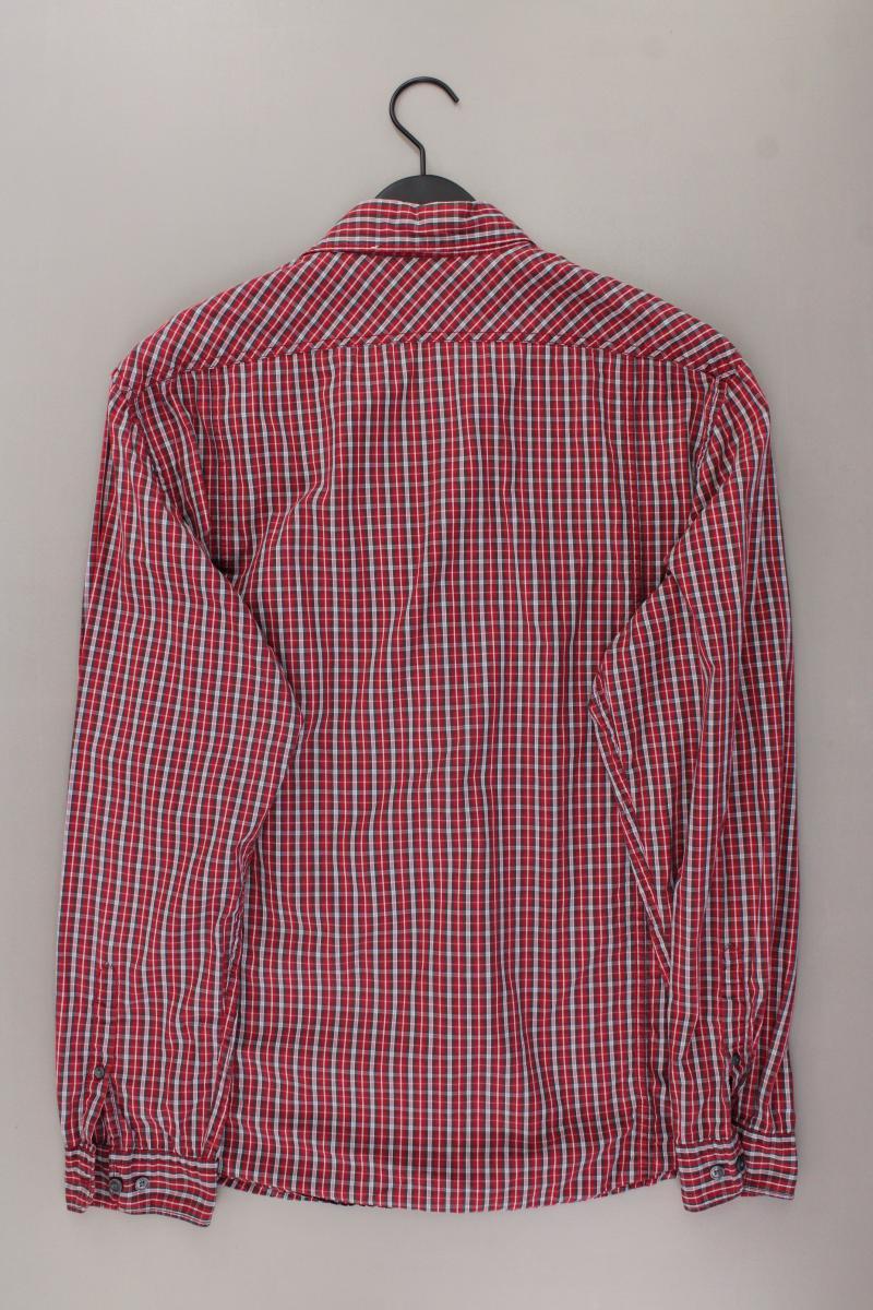Esprit Karohemd für Herren Gr. XL kariert Langarm rot aus Baumwolle