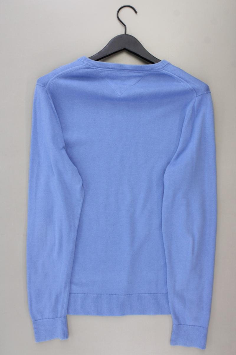 Tommy Hilfiger Feinstrickpullover für Herren Gr. M blau aus Baumwolle
